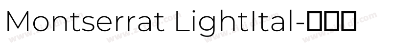 Montserrat LightItal字体转换